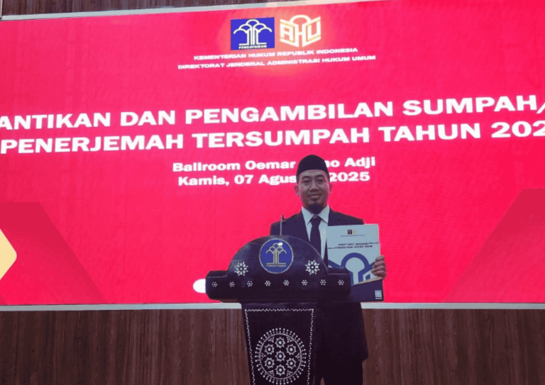 Pelantikan Direktur PT Solusi Komunika Bahasa Sebagai Penerjemah Tersumpah